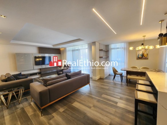Bole, 2 Bedrooms furnished apartment for rent, Addis Ababa.