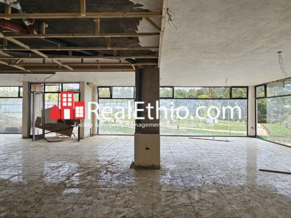 Office or Restaurant or Show Room space for Rent, Arat Kilo near Friendship Park, Addis Ababa, Ethiopia.