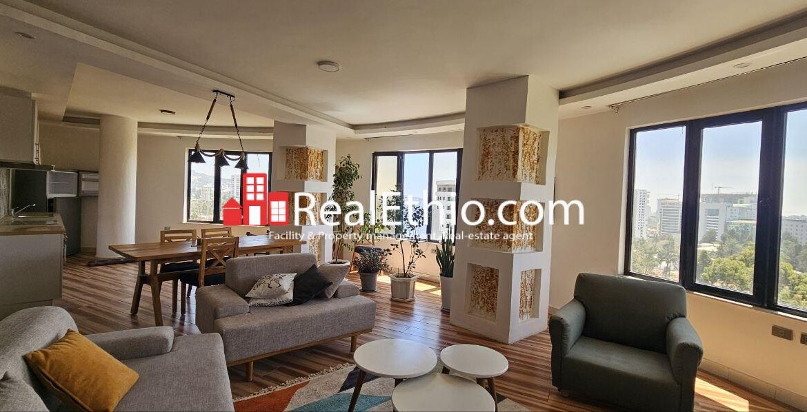 3BR Furnished Apartment for Rent, Kasanchis Near Hilton, Addis Ababa, Ethiopia.
