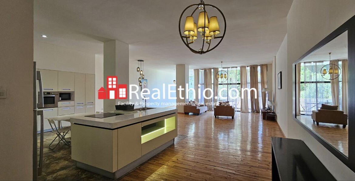 3BR Semi-Furnished Apartment for Rent, Bole Atlas Near EU, Addis Ababa, Ethiopia.