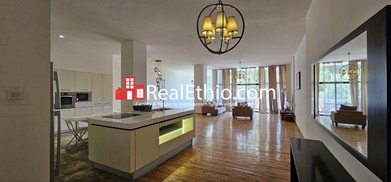 3BR Semi-Furnished Apartment for Rent, Bole Atlas Near EU, Addis Ababa, Ethiopia.