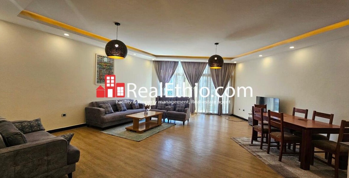3BR Furnished Apartment for Rent, Bole Atlas, Addis Ababa, Ethiopia.