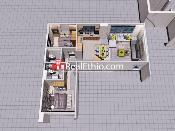 2BR Apartment for Sale, Bole Atlas, Addis Ababa, Ethiopia.