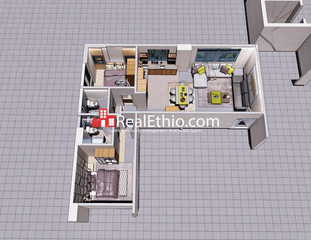 2BR Apartment for Sale, Bole Atlas, Addis Ababa, Ethiopia.