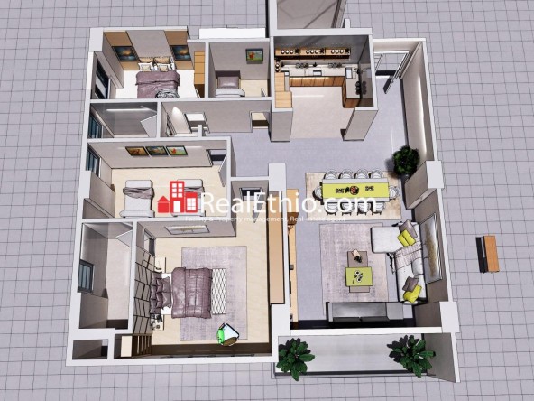 3BR Apartment for Sale, Bole Atlas, Addis Ababa, Ethiopia.