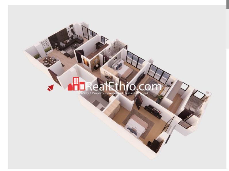 3BR Apartment for Sale, Bole Millennium, Addis Ababa, Ethiopia.