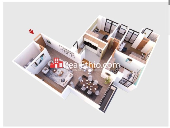 3BR Apartment for Sale, Legetafo Around CCD, Addis Ababa, Ethiopia.