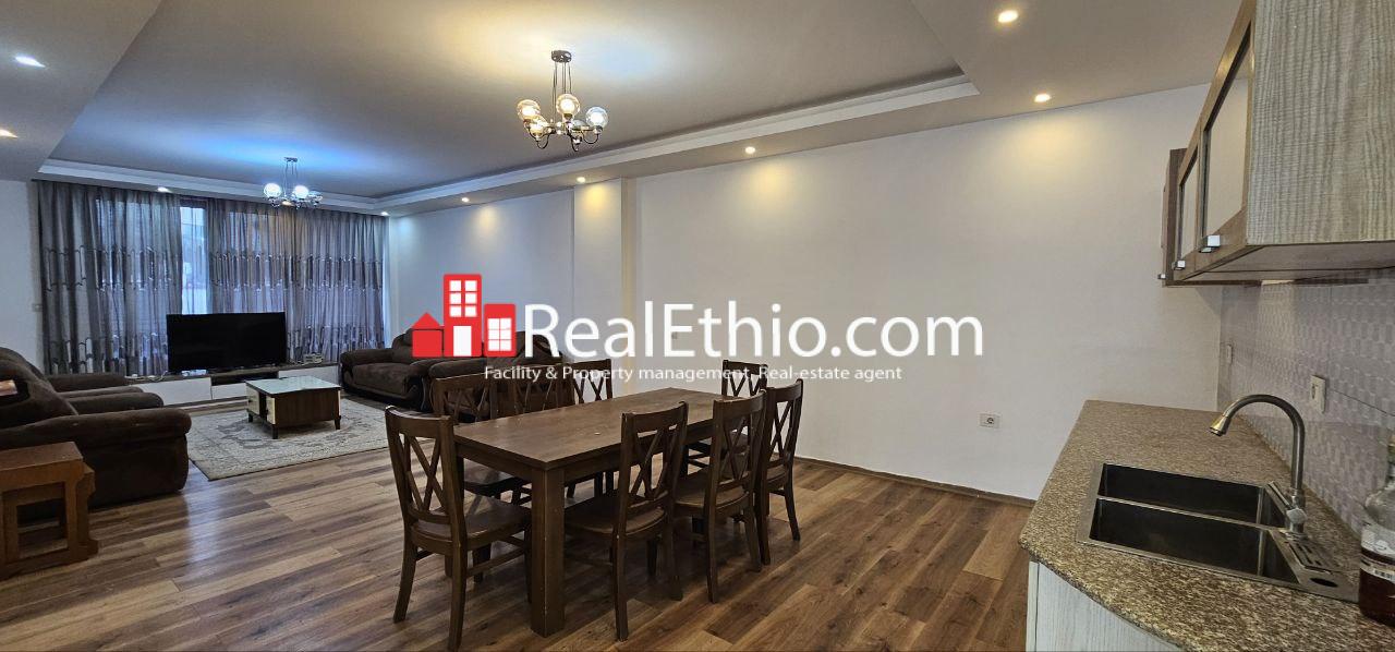 3BR Furnished Apartment for Rent, Bole Atlas Near EU, Addis Ababa, Ethiopia.