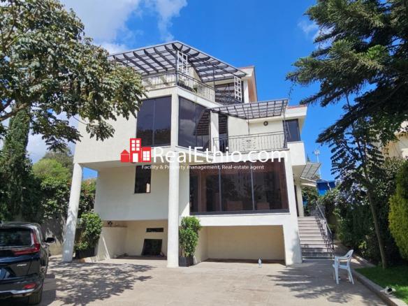 4BR G+2+Basement House for Rent, Kebena Near British Embassy, Addis Ababa, Ethiopia.