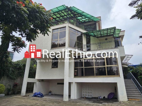 4BR G+2+Basement House for Rent, Kebena Near British Embassy, Addis Ababa, Ethiopia.