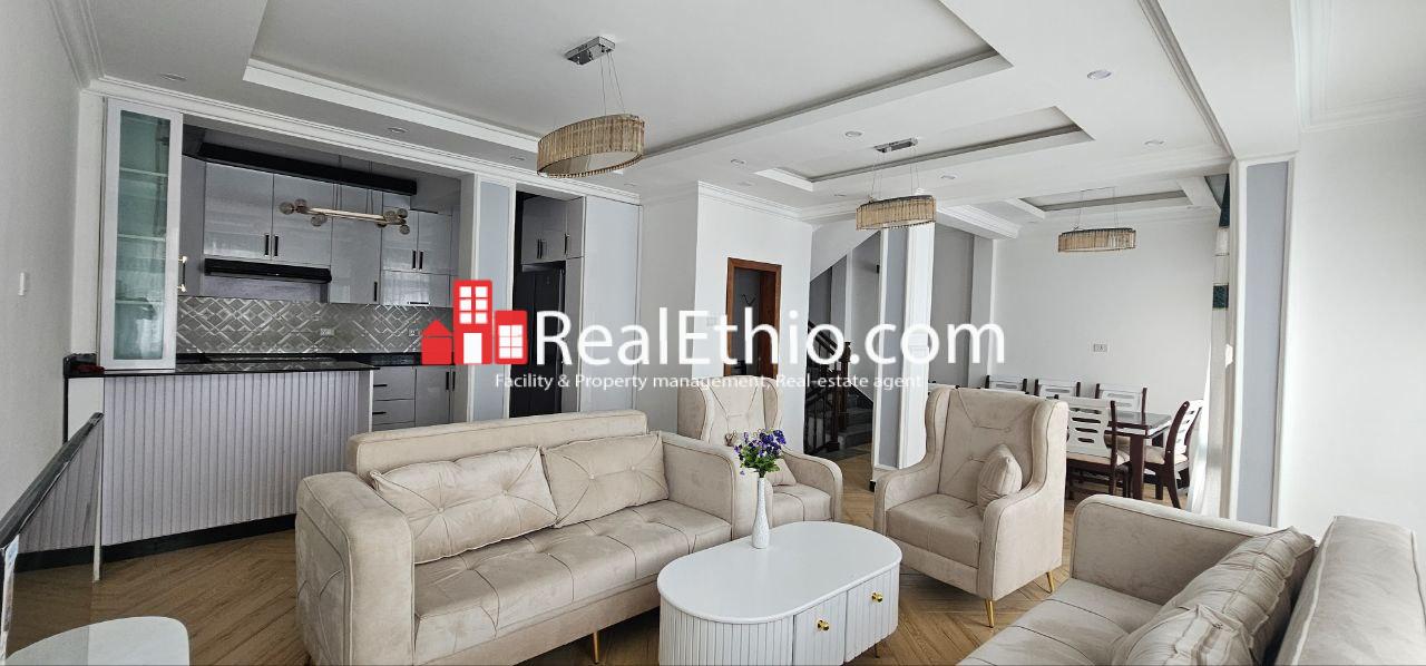 4BR G+3 Furnished House for Rent, Lebu Haile Garment, Addis Ababa, Ethiopia.