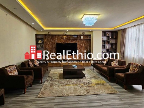 3BR Furnished Penthouse Apartment for Rent, Megenagna Top view, Addis Ababa, Ethiopia.