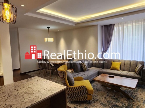 3BR Fully Equipped Furnished Apartment for Rent, Kasanchis, Addis Ababa, Ethiopia.