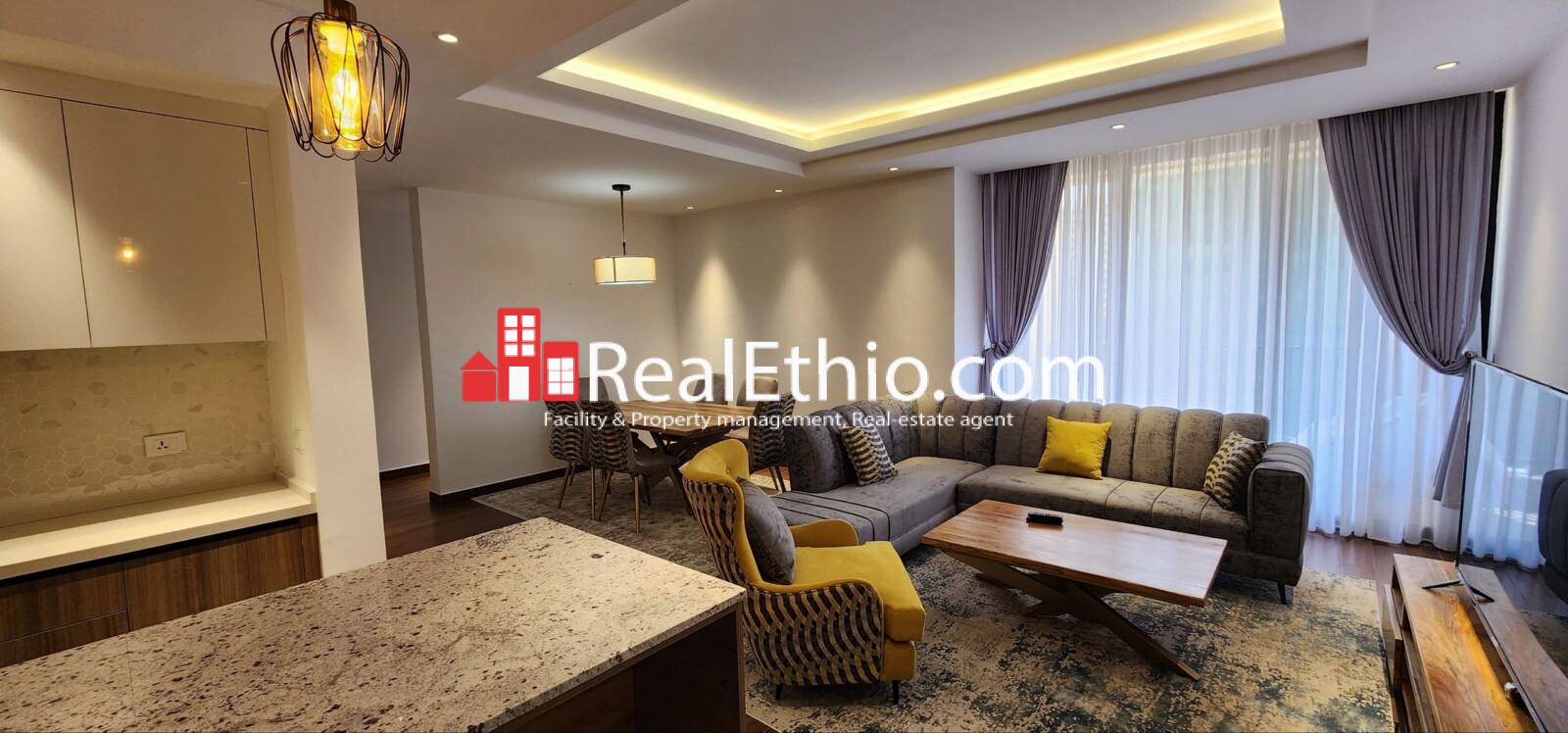 3BR Fully Equipped Furnished Apartment for Rent, Kasanchis, Addis Ababa, Ethiopia.
