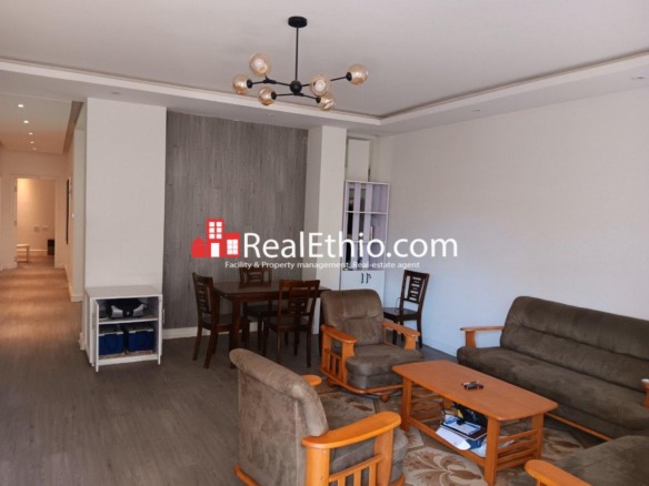 3BR Furnished Apartment for Rent, Bole Olympia, Addis Ababa, Ethiopia.