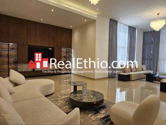 3BR Furnished Penthouse Apartment for Rent, Bole Atlas near EU, Addis Ababa, Ethiopia.