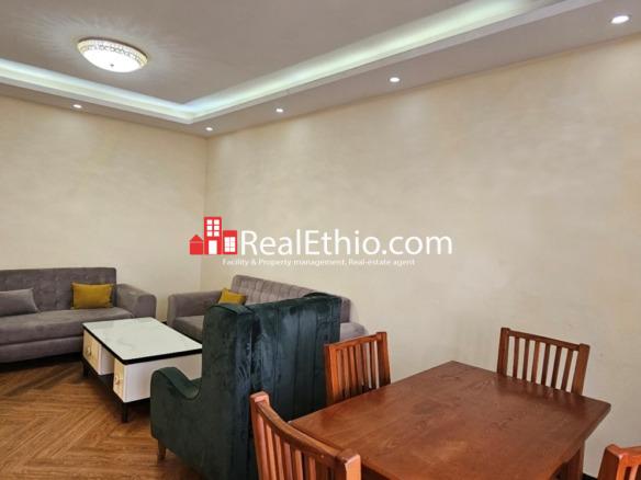 1BR Furnished Apartment for Rent, Megenagna Top view, Addis Ababa, Ethiopia.
