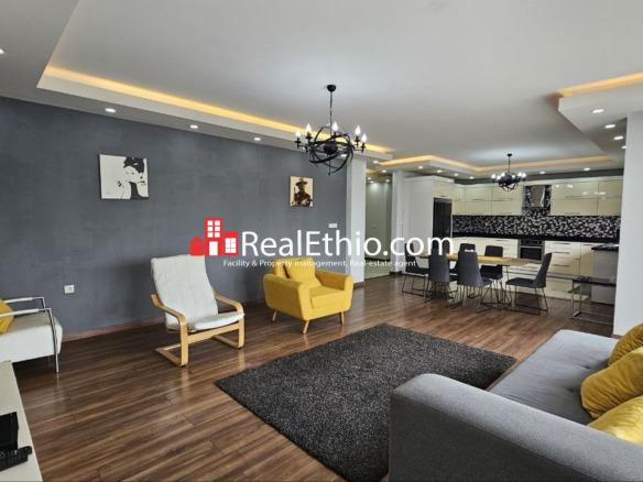 4BR Furnished Apartment for Rent, Bisrate Gabriel near ICS, Addis Ababa, Ethiopia.